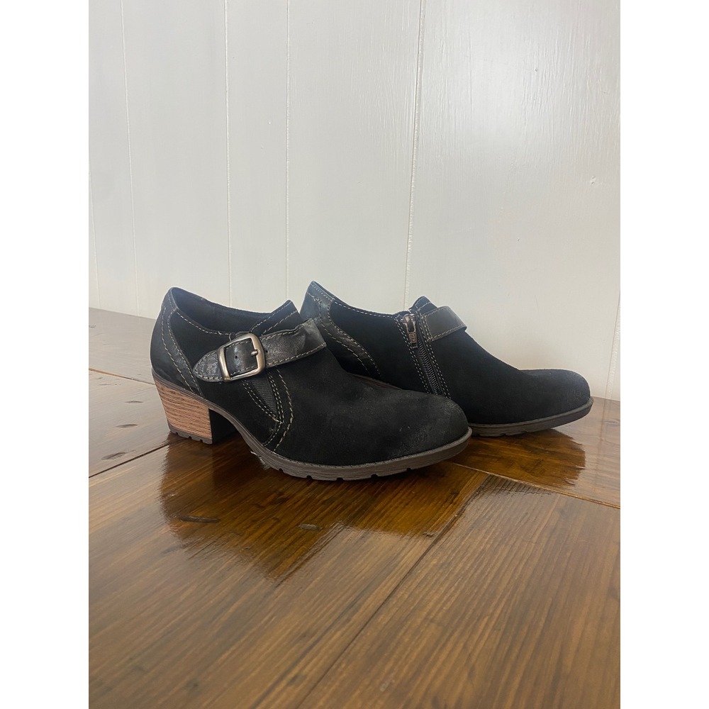 Earth Origins Oakland Addie Black Suede Leather Ankle Boots 7.5 SKU B8